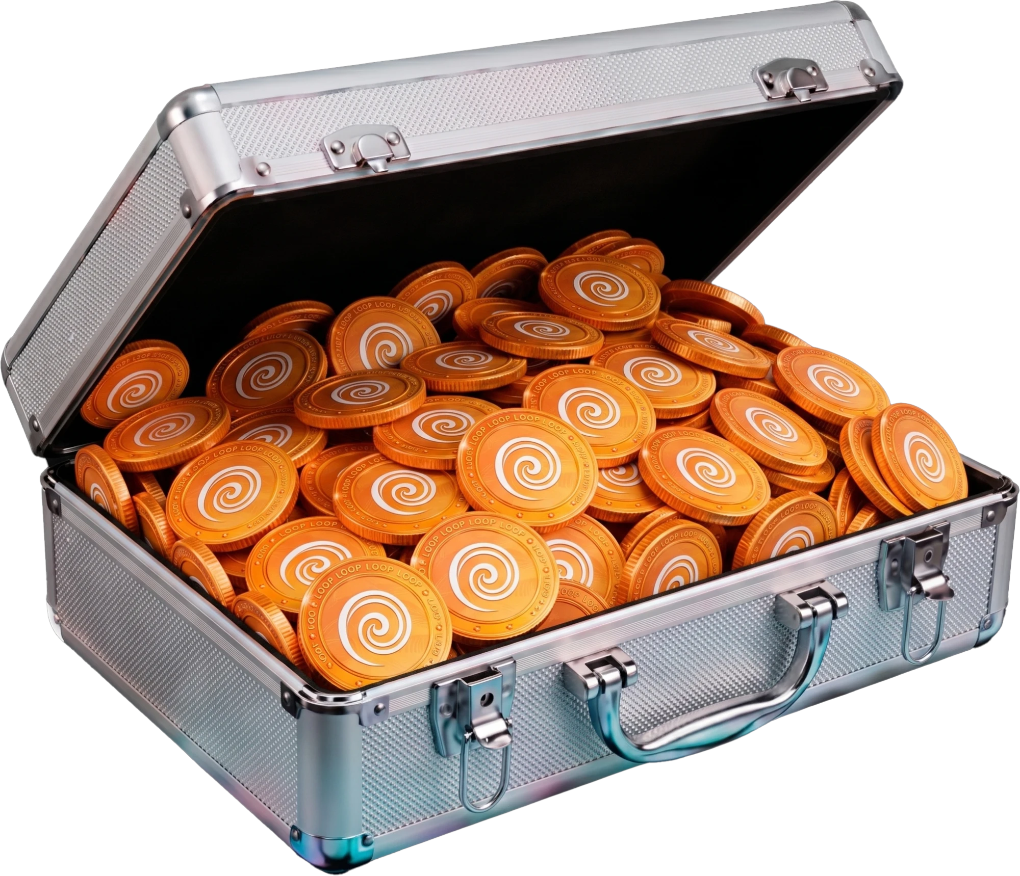 Mallette remplie de Loop Coins